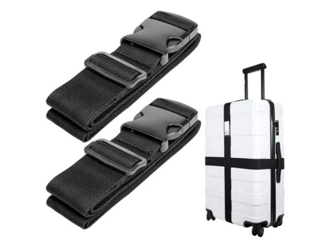 Conjunto De 2 Cintas Para Bagagem, Pretas