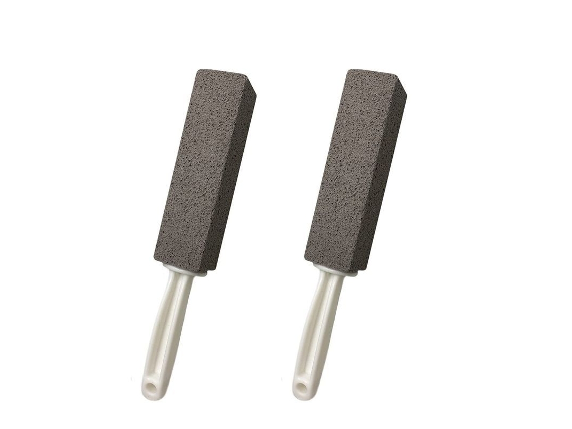 2 Piedras De Pumice Para Limpiar Con Mango, Cepillo Para Inodoro Con Mango Plástico Antideslizante Largo