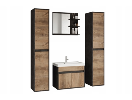 Conjunto de Banheiro Cyprus Ii Matera/Castanheiro Breslau BRATEX