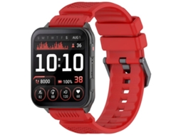 Bracelete para Garmin XIAOMOYU Venu X1 Silicone Fivela de Aço Preta Vermelha