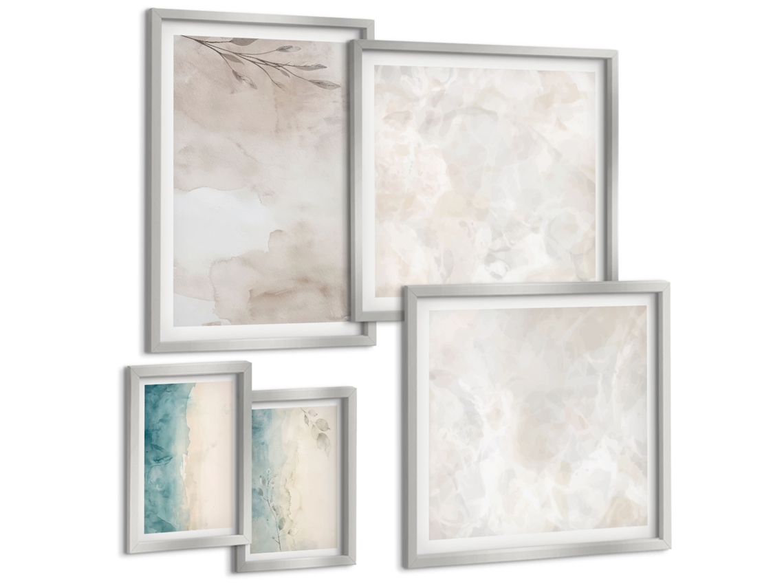 Conjunto De Pinturas Sutil Textura De Aquarela Espelharte (5 Peças)