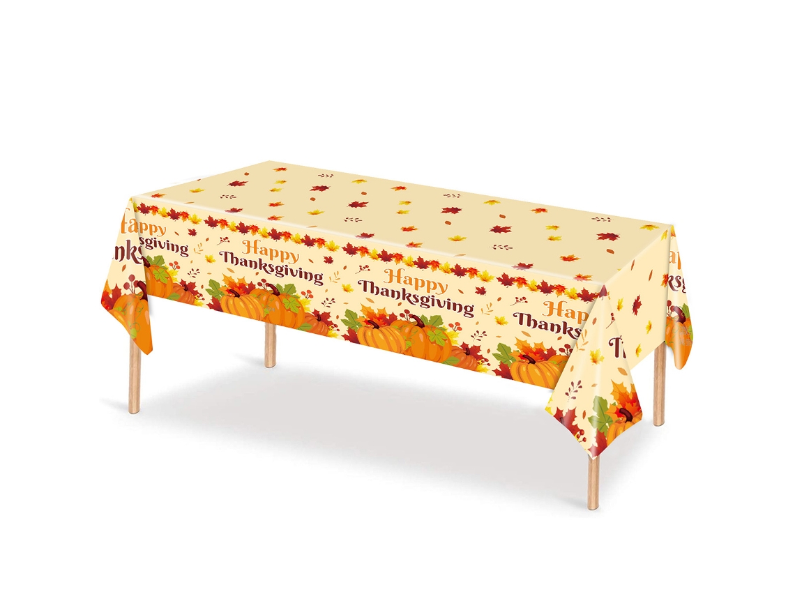 Decoração de Toalha de Mesa de Festa de Abóbora Conjunto com 3 Peças Folhas de Bordo e Abóbora NEVEANCE