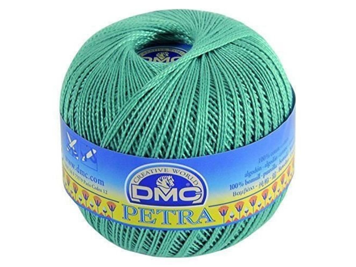 Fio Dmc Petra, 100 Algodão, Turquesa, Tamanho 5