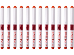 Pacote Com 12 Canetas-tinteiro Coloridas Com Tinta Líquida E Ponta Extrafina De 0,38 Mm Para Treinamento De Escrita Com Tinta.
