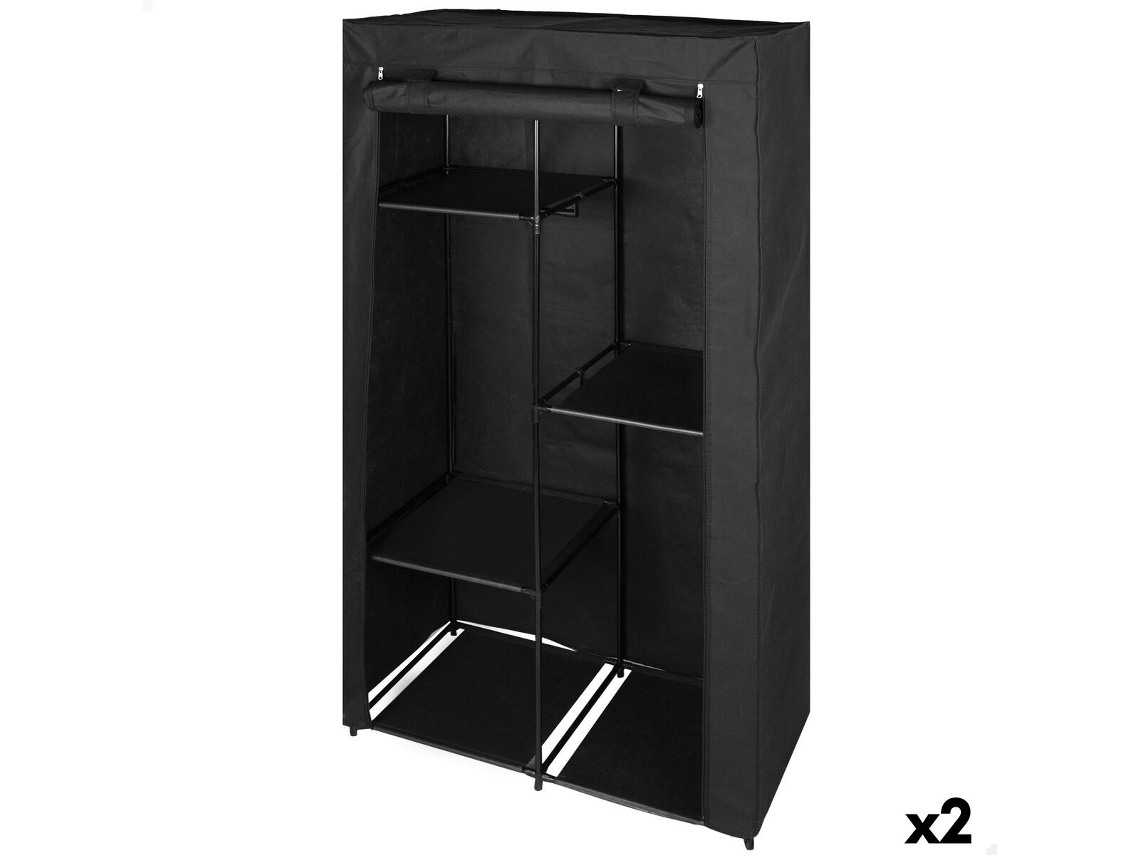 Guarda Roupa Max Home Preto 88 X 167 X 45 Cm 2 Unidades