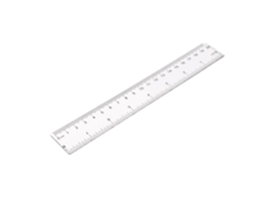 Régua de plástico transparente Fenterxy 20cm 8 Polegadas, ferramenta de medição simples e fina para estudantes.
