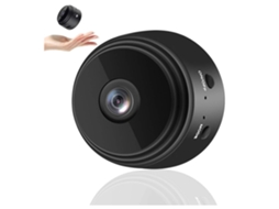 Minicâmera portátil Bestvite, câmera sem fio HD 1080P com visão noturna e detecção de movimento para segurança residencial (preta)