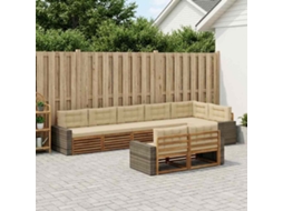 Vidaxl Conjunto De Sofás Para Exterior 8 Unid. Natural E Bege