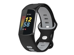 Pulseira de silicone à prova d'água bicolor para relógio inteligente esportivo Fitbit Charge 5 Hengrongshen