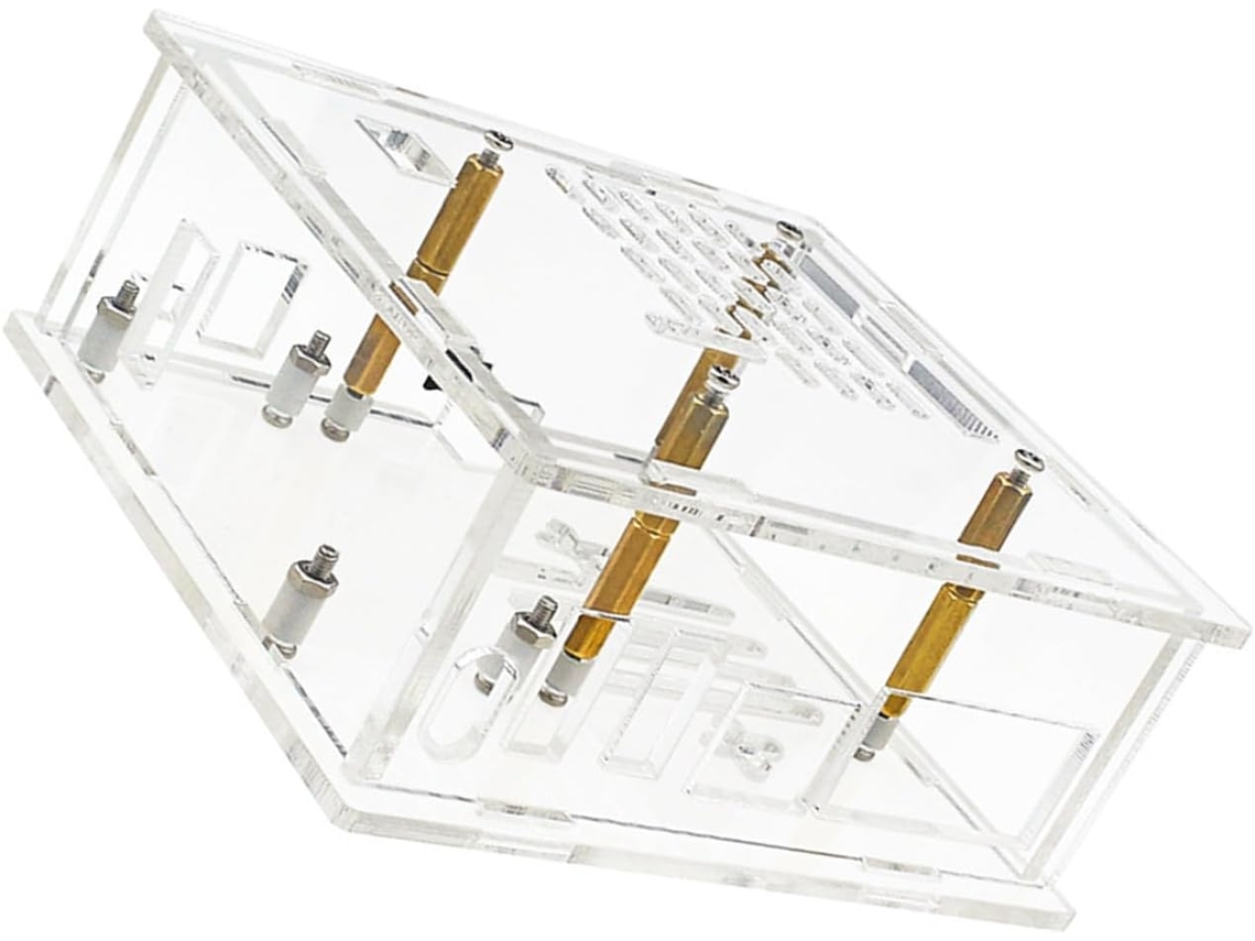 Caixa Transparente Para Placa De Desenvolvimento Com Aberturas Precisas Para Interfaces Gpio E