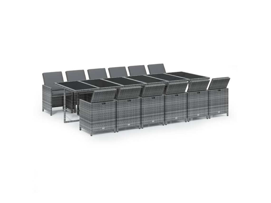 Garden Dining Set, Garden Dining Sets Vidaxl Cinzeto Rattan / Vime (n/a)