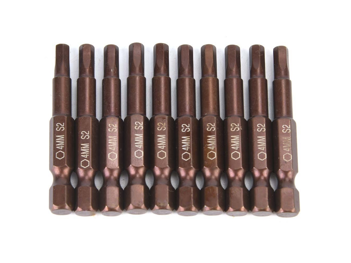 Conjunto de 10 Pontas de Parafuso Hexagonal Magnéticas | S/MARCA