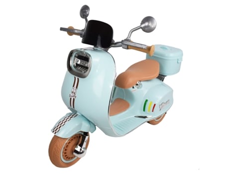 TWINLY Moto Elétrica Infantil Scootly Moto Infantil com Controle Remoto Carregador e Bateria 6V Até 40Min Pedal Acelerador Porta-Malas Usb,