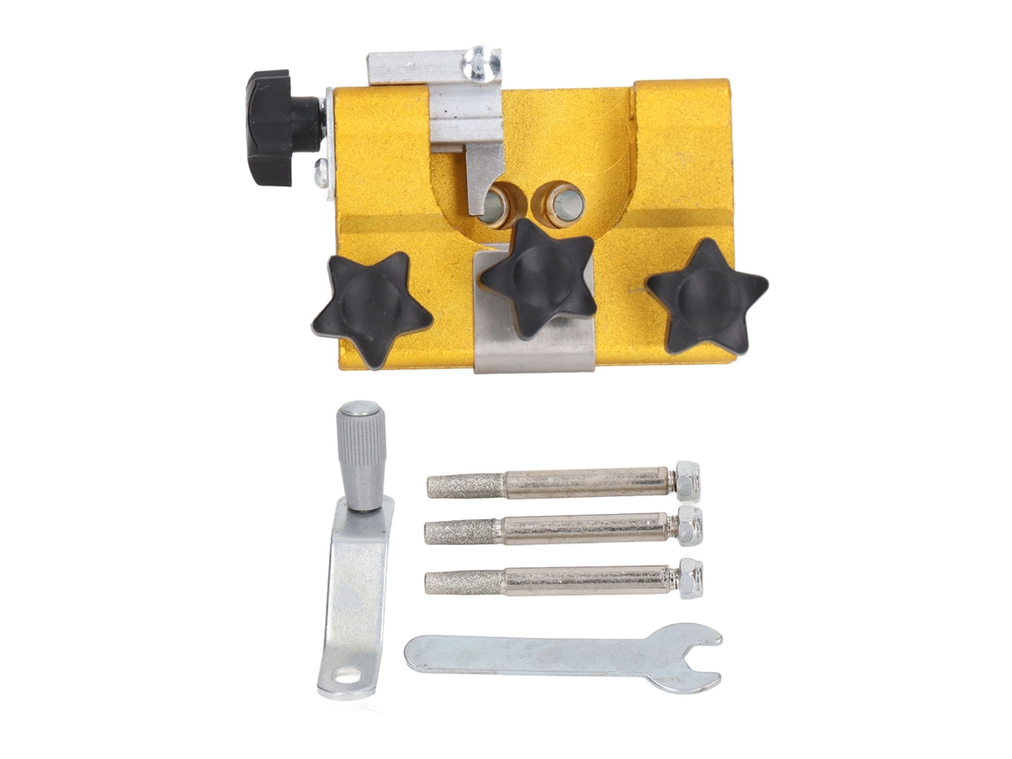 Afilador De Cadeia Portátil Manual Para Motosserra Com 3 Cabeças De Lixamento - Ferramenta De Afiamento De Cadeia