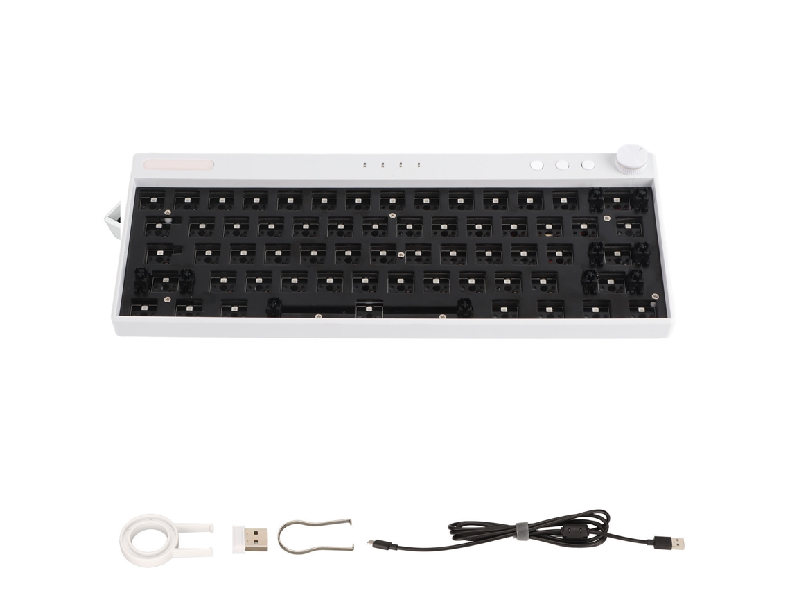 Kit DIY de Teclado Mecânico LAXISCREED, 61 Teclas, RGB, hot swappable, tri modo | LAXISCREED