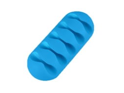 Suporte De Cabos, Instalação Fácil, Adesão Forte, Organizador De Cabos Para Mesa, Azul, 5 Buracos