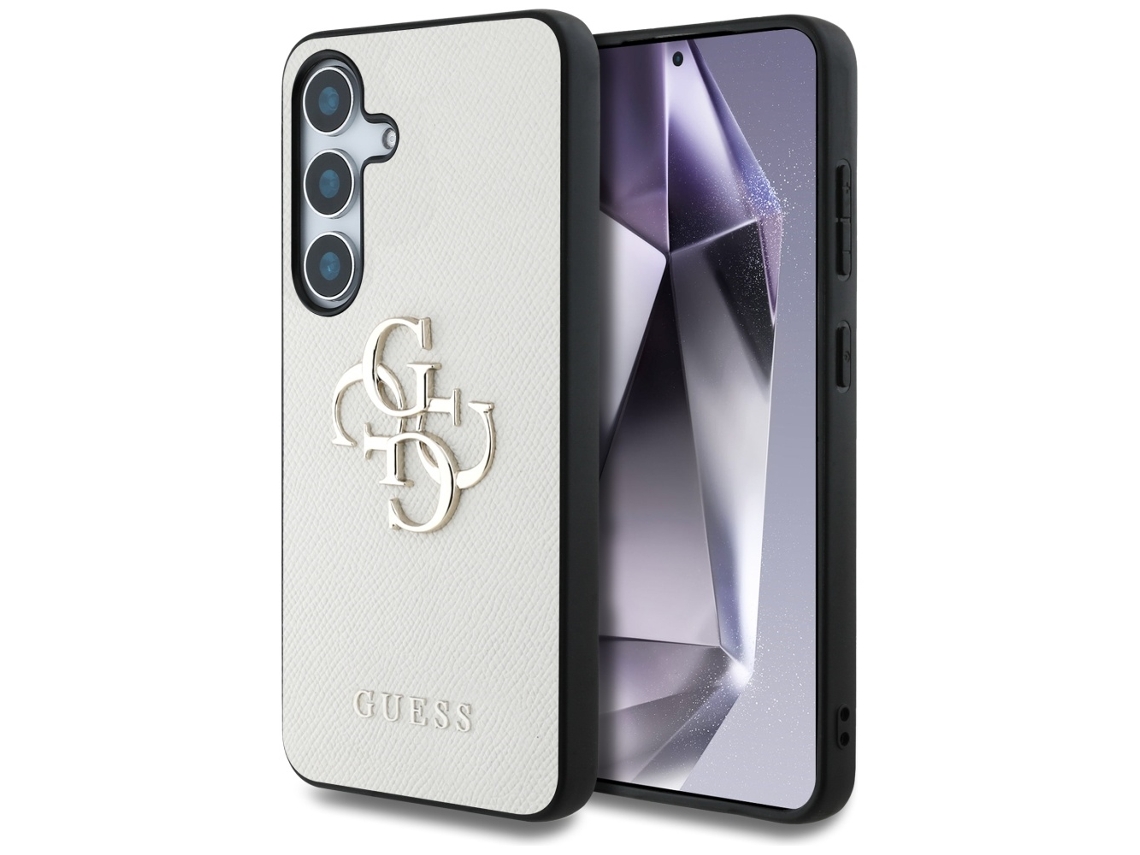 Capa Guess Para Samsung Galaxy S25 Tpu Granulado Com Logotipo 4g Big Classic