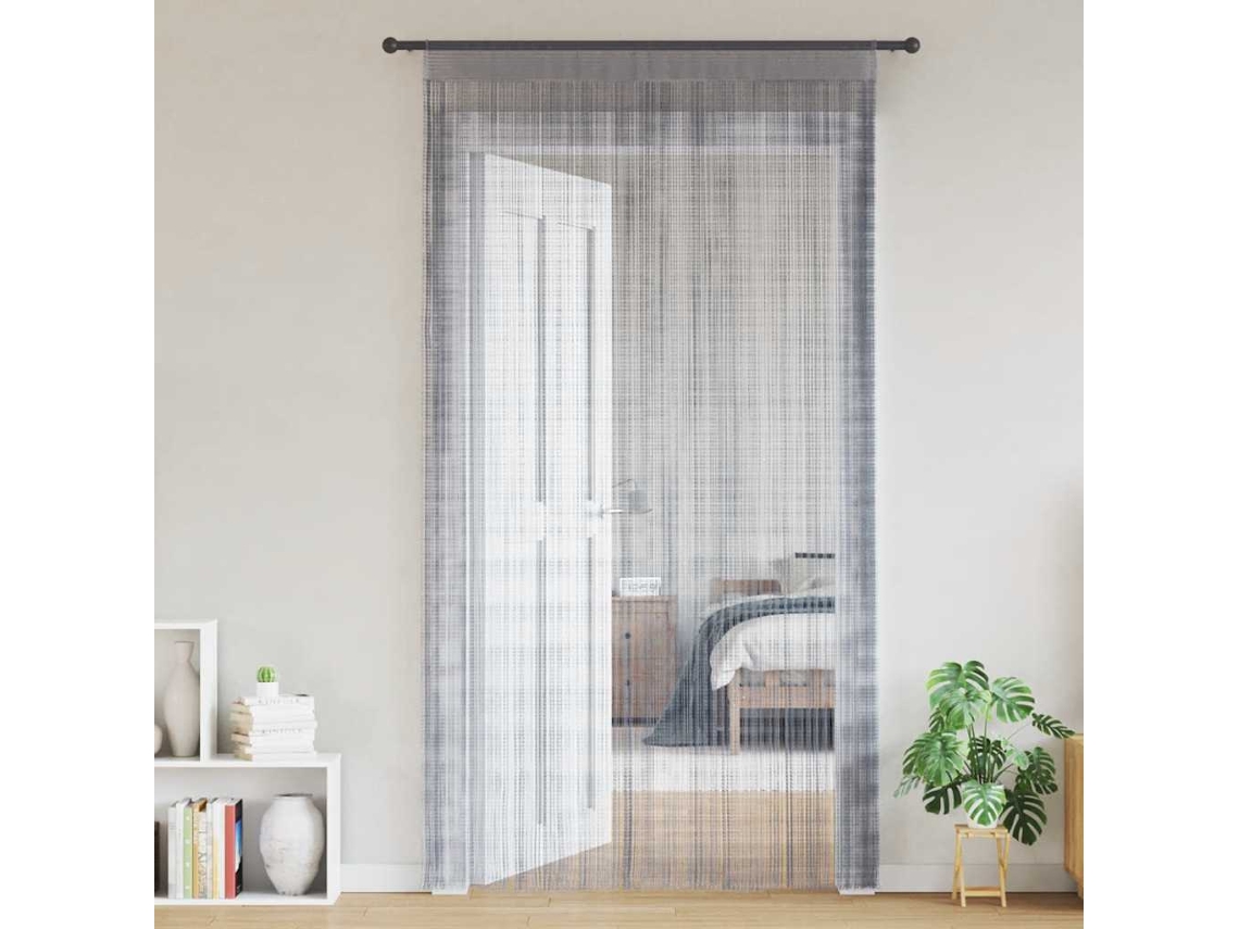 Vidaxl Cortinas De Fios 2 Pcs 140x250 Cm Cinzento-claro