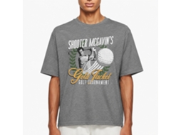 Rockinstone Happy Gilmore Gold Jacket Tournament Heather Graphite Adult T-shirt Size:m