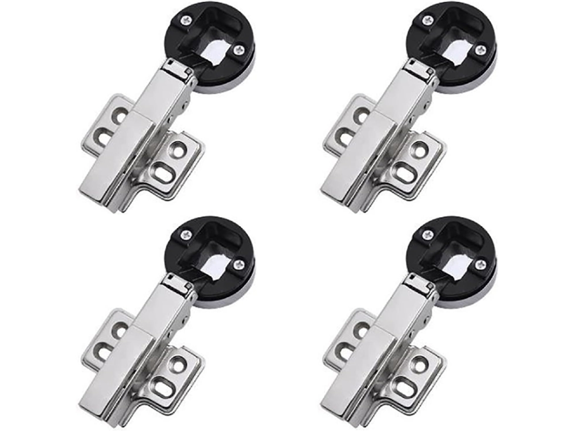 Dobradiças De Fechamento Suave Para Armários, Conjunto De 4 Peças, Dobradiças Para Armários De Cozinha, Aço Inoxidável