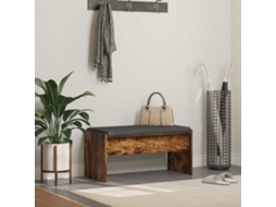 Vidaxl Banco De Hall Com Almofada Carvalho Defumado 83 X 38 X 40 Cm