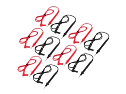 5set Sonda Multímetro J.30030, Fios Teste 2mm, 10A, Plug Banana 4mm, Pvc, Latão, Probe Leads para Multitester | S/MARCA
