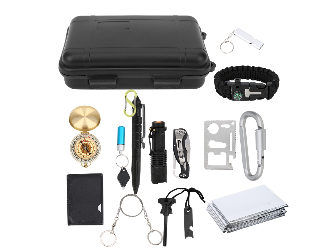 Kit de Sobrevivência 15 em 1 Multifuncional Outdoor