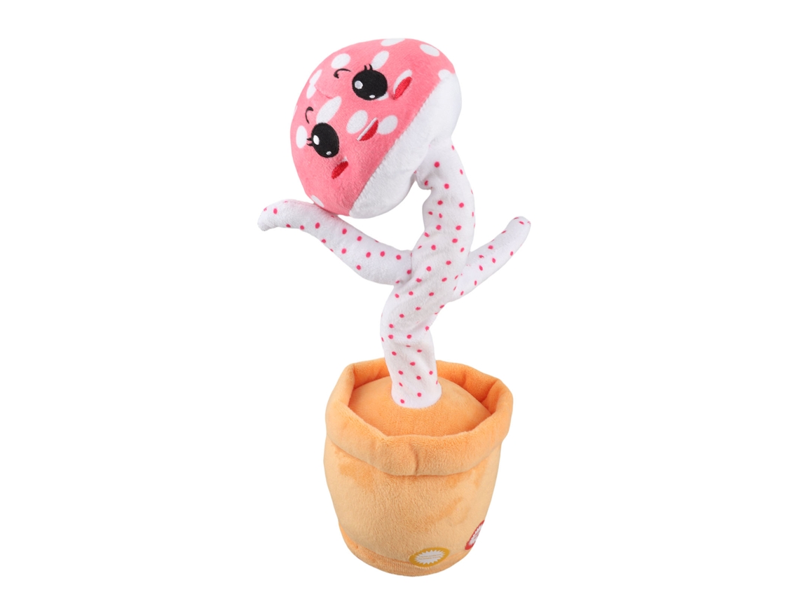 Primerox brinquedo de Cogumelo Pelúcia com Luzes Led Dançante e Cantante para Crianças