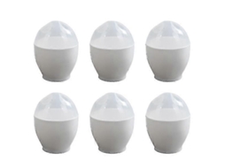 Mini Cozedor De Ovos Elétrico Portátil Para Cozinha Doméstica, Pacote Com 6 Unidades Branco