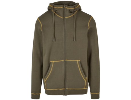 Camisola com Capuz e Fecho de Correr em Contraste URBAN CLASSICS Organic (2XL)