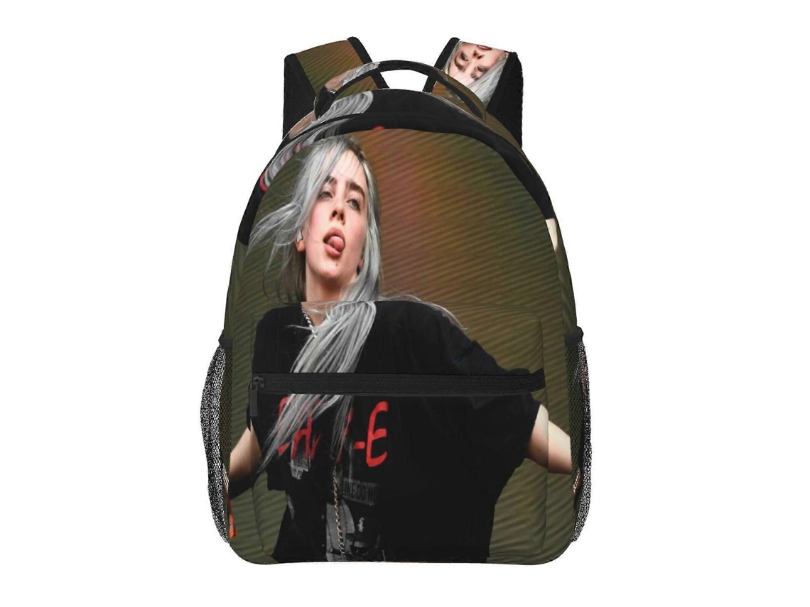 Mochila Billie Eilish T14 Para Estudantes, Leve E Estilosa, Com Alça De Ombro Impermeável E Respirável F14 Olysi Shop