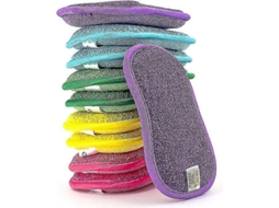 10 Esponjas de Microfibra Lavables Reutilizables Ecológicas de Doble Cara para Cocina Y Lavavajillas En Varios Colores