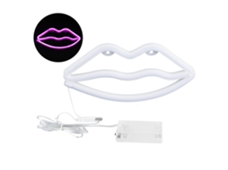 Luz de Néon Lábio Rosa Decorativa S/MARCA