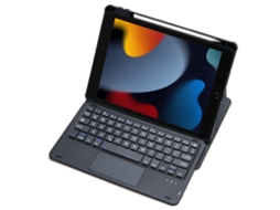 Lurelia Capa Com Teclado Bluetooth Para Ipad Air2 Com Capa Giratória, Retroiluminação, Layout Pt, Preto