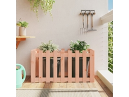 Vidaxl Canteiro Elevado C/ Design De Cerca 100x50x50cm Madeira Douglas