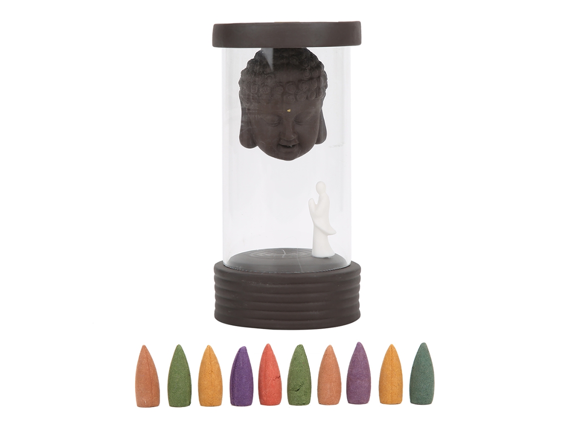 Incensário de Chaminé Contra Vento com Design Buddha LAXISCREED