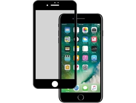 Película Vidro Temperado iPhone 7 Plus, 8 Plus WEPHONE ACCESORIOS Completo Preto