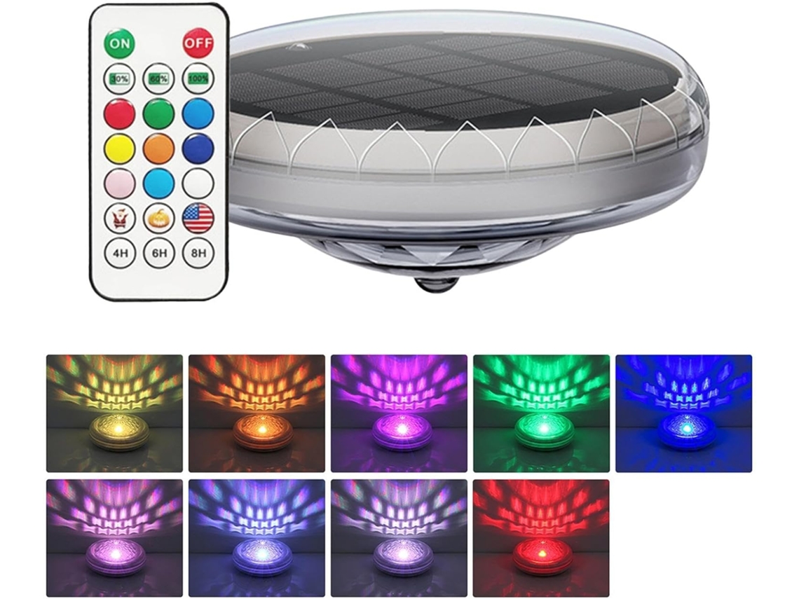 Luminária solar flutuante para piscina, decoração e festas GOKOCO