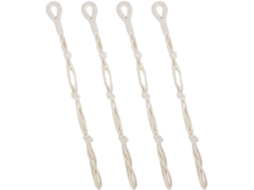 Corda Extensora de Macramê para Plantas, Feita de Algodão, 4 Peças, Bege. Suporte Ajustável para Vasos de Flores. para CHABERLU