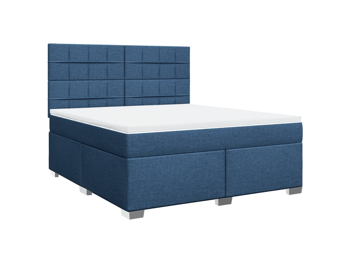 Box Spring Bed, Box Spring Beds Vidaxl Azul Tecido (180 X 200 Cm)