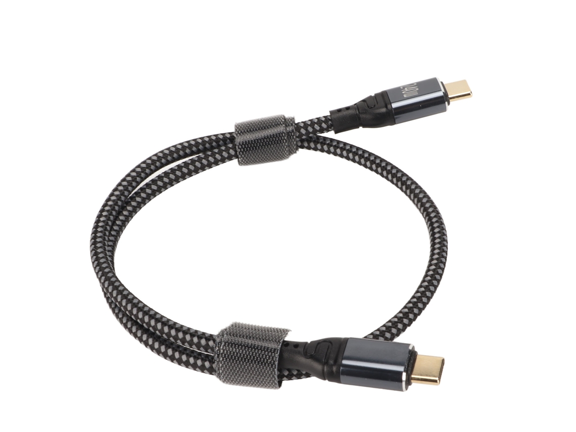 Cabo Usb C para Usb C Pd240w Carregamento Rápido 480mbps 50cm Nylon Compatível com Dispositivos Inteligentes