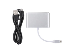 Betteve Lightning To Hdmi Vga Audio Hub Converter Converter para Iphone5 5S 6 6S 6Plus 6Splus 7 Ipad4 -