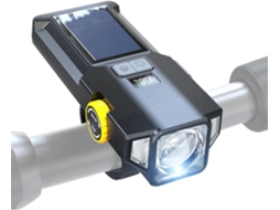 Farol De Bicicleta Solar Recarregável Alto Brilho