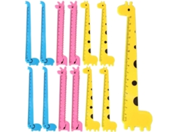 Réguas De Plástico Com 30 Unidades, Estampa De Girafa, Diversos Modelos, Portáteis E Práticas, Ideais Para Desenho E
