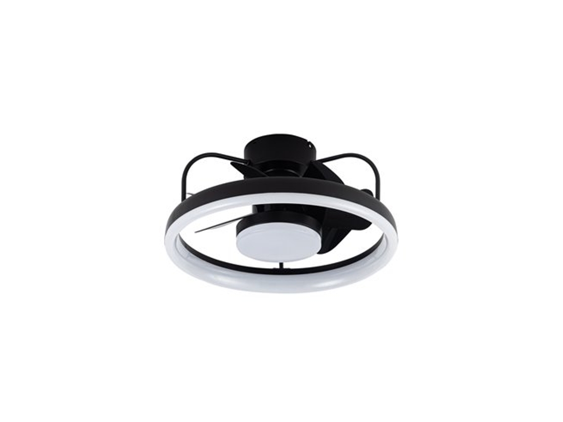 Ventilador De Teto Led Strike 50w 4800lm. Cct Escurecido Cristalrecord