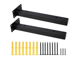 Suporte Para Prateleira, 2 Peças, Ferro, Para Parede, 25 Cm, 10 Polegadas, Preto