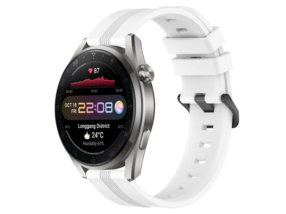 Pulseira De Silicone Listrada Côncava De 22 Mm Para Huawei Watch 3 Pro