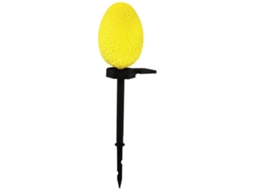 Luminária solar de Páscoa para exterior, luminária em formato de ovo, iluminação de Páscoa, luminária solar para exterior, decoração amarela da Brilvibera