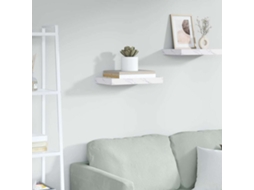 Vidaxl Prateleira De Parede Montagem Na Parede Mármore Branco