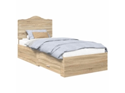 Estrutura da Cama com Cabeceira Carvalho Sonoma 70x190 cm MAISON EXCLUSIVE